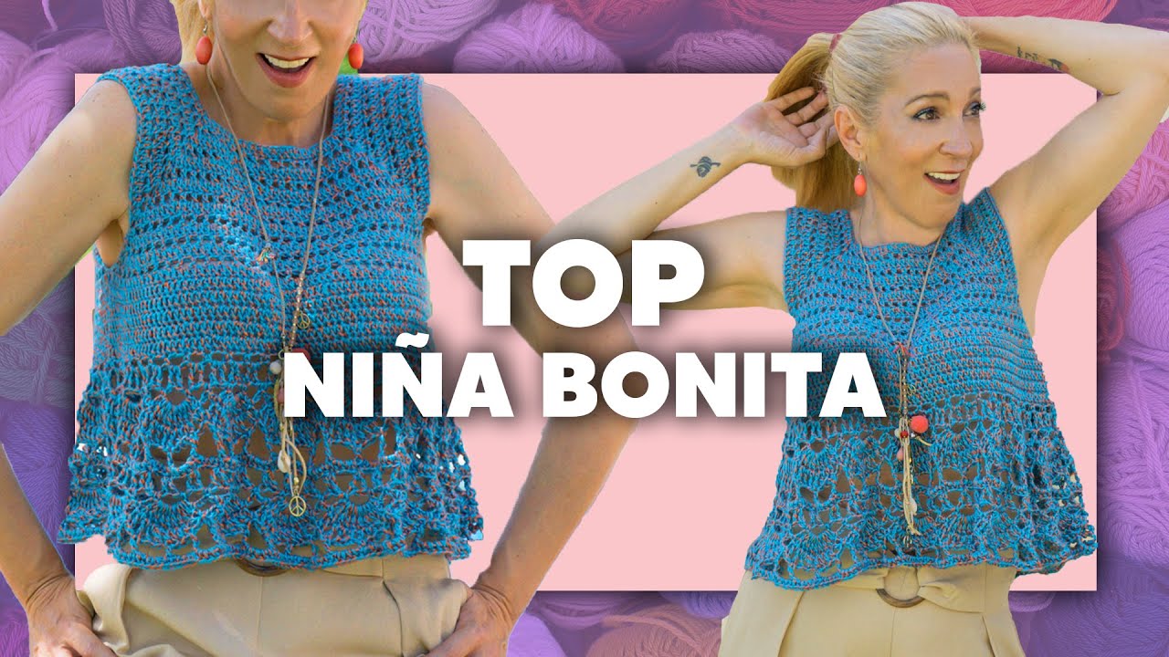 TUTORIAL TOP FACILISIMO A CROCHET - TOP NIÑA BONITA perfecto PARA EL VERANO