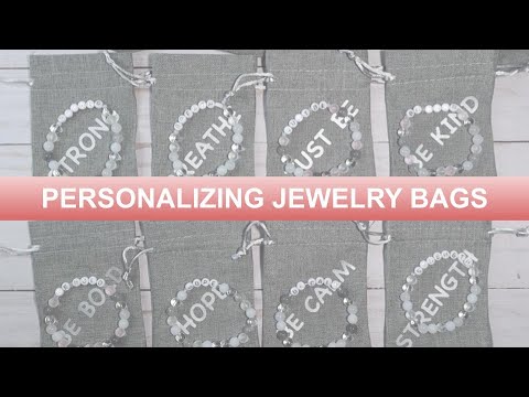 Personalizing Jewelry Bags with Cricut Joy, Smart Iron-on, and Mini Easy Press | Jewelry Gifts