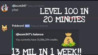 FASTEST WAY TO GET CREDITS AND LEVELS IN POKECORD (DISCORD)