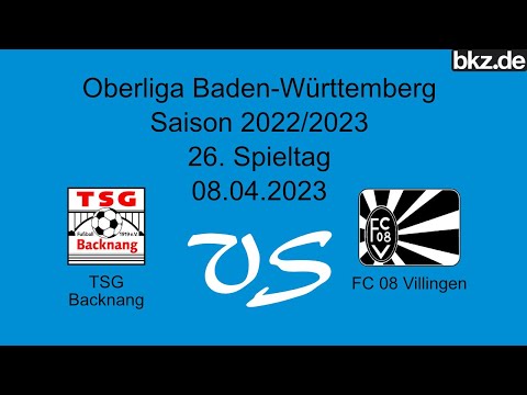 Fußball-Oberliga: TSG Backnang -  FC 08 Villingen