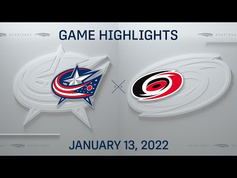 NHL Highlights | Blue Jackets vs. Hurricanes - Jan. 13, 2022