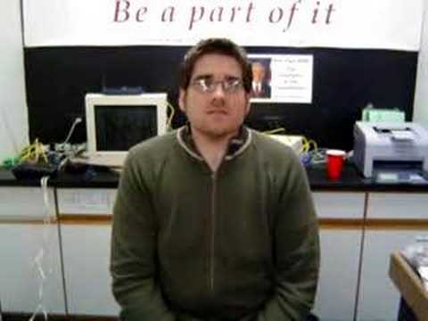 Ron Paul Penguin & Polar Bear Club sign wave in Arl Hts, IL