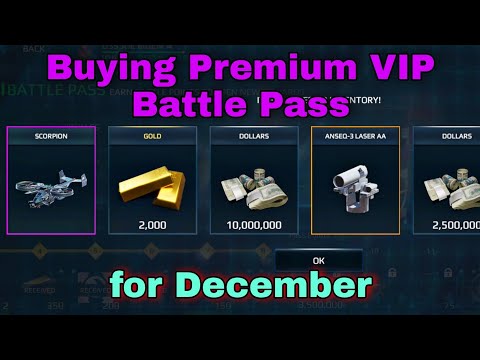 Modern Warships: Buying Premium VIP Battle Pass fo December.