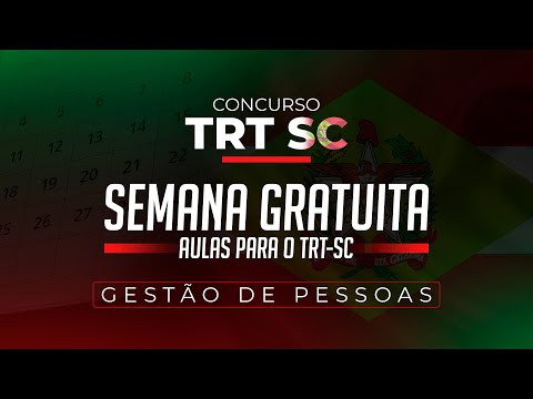 Intensivão de Pós-edital TRT-SC - Gestão de Pessoas