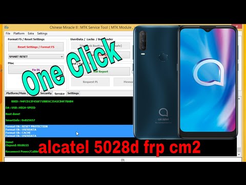 Alcatel 1S (2020) 5028D/5028Y, Remove Google Account, Bypass FRP With cm2 tool