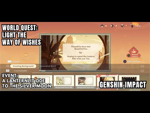 [Genshin Impact World Quest] Light The Way Of Wishes: Release Special Xiao Lanterns At Liyue Harbor