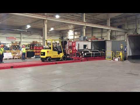 20+ Tons of Steel Pipe Containerized with the Mobile Transport Tray (MTT)