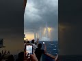 When the Sky Split Open Above the Ocean 🌧️⚡ A Rare Cloudburst at Sea 🌊✨ #shorts