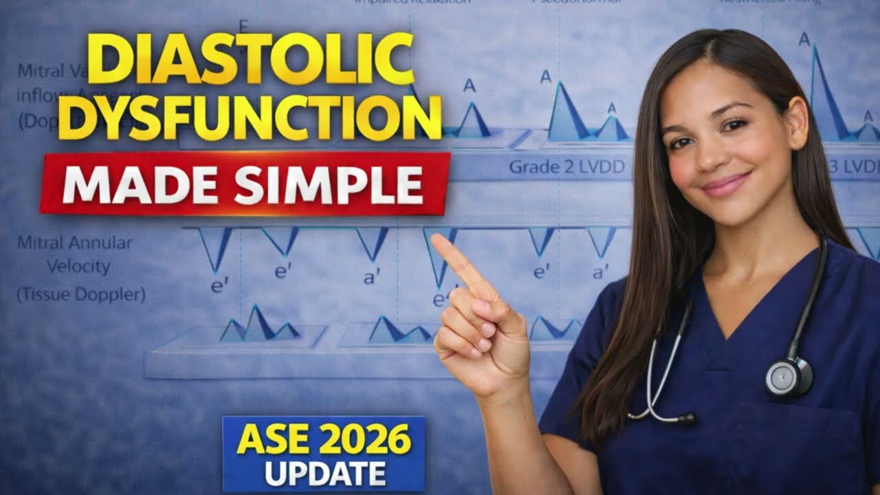 🫀 Diastolic Dysfunction Explained | ASE 2026 Step-by-Step (Echo Made Simple)