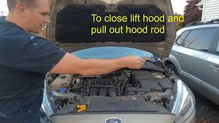 How to Open a Hood on a Ford Focus (2016 shown) similar for most models