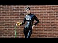 Kiana Tomy Black Latex Catsuit