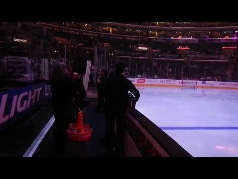 Kings vs. Blues in the Ice Box at Staples Center - Warm-ups from the Ice Box on 12/2/2013