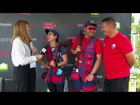 Interview CROVETTO C., FLORES B. (CHI) Silver Medallists - Sk. Mixed T. Lonato (ITA) ISSF WC'23