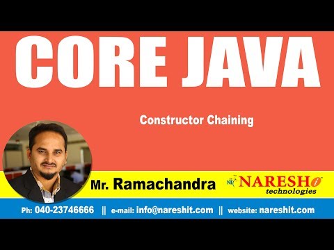 Core Java Tutorial Constructor Chaining Mr Ramachandra