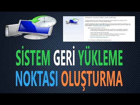Sistem Geri yükleme (windows 7 8 10) Video