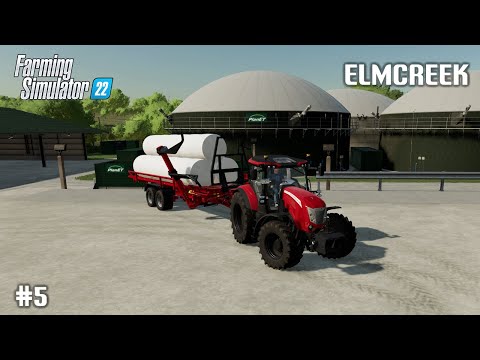 Baling Contract Work, Transporting Bales to BGA - #5 Elmcreek - Farming Simulator 22