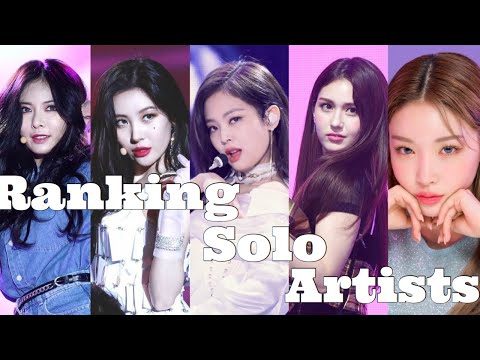 ranking kpop solo artists in different categories(jennie, chungha, somi, hyuna, sunmi)