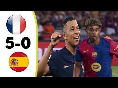 France vs Spain 5-0 - All Goals & Highlights 2025