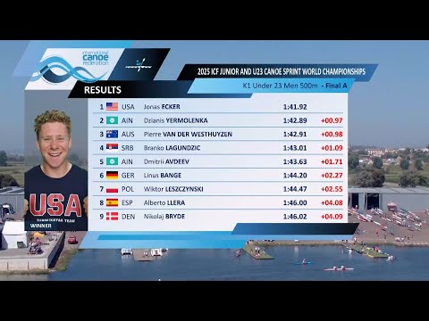 K1 U23 Men 500m - Final A / 2025 ICF Canoe-Kayak Sprint World Championships Montemor