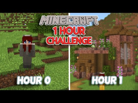 From 0 to STARTER HOUSE in 1 HOUR in Survival Minecraft