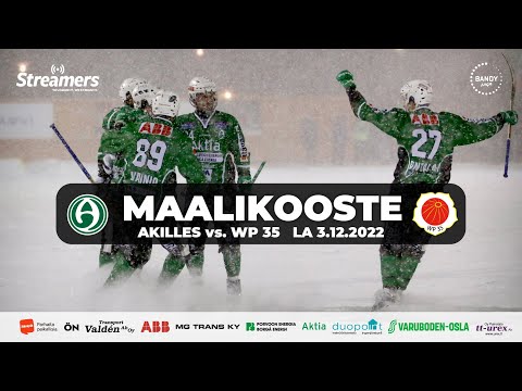 Maalikooste bandyliigan ottelusta Akilles - WP 35 3.12.2022