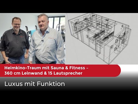 Heimkino-Traum mit Sauna & Fitness – 360 cm Leinwand & 15 Lautsprecher im Neubauprojekt