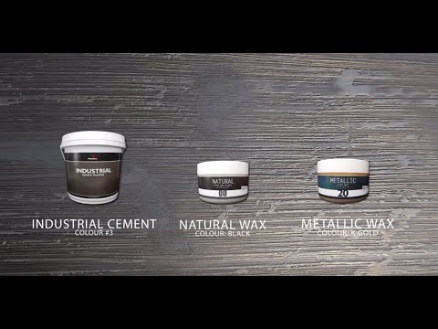 Macoavell Special Effect - Cement lining texture with natural black and gold wax