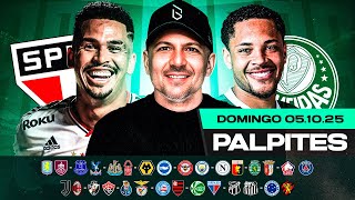 PALPITES DE FUTEBOL PARA O DIA 05 10 2025 (DOMINGO) | Boleiros Tips