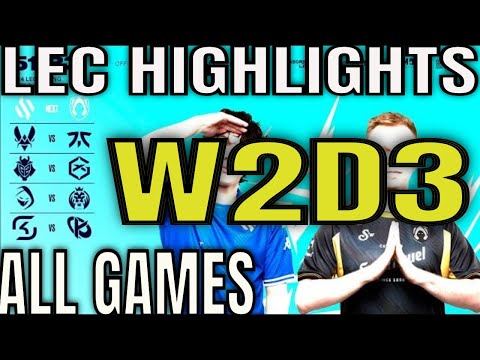 LEC Highlights Week 2 Day 3 ALL GAMES | LEC Spring W2D3