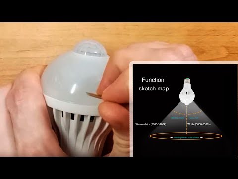 , title : 'E27 LED Light Bulb with IR motion sensor | Unboxing & disassembly lamp with IR motion sensor'
