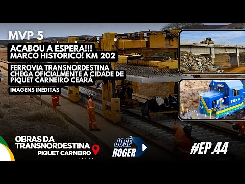 FERROVIA TRANSNORDESTINA CHEGA A CIDADE DE PIQUET CARNEIRO CEARÁ, OBRAS A TODO VAPOR HOJE 26.01.2026