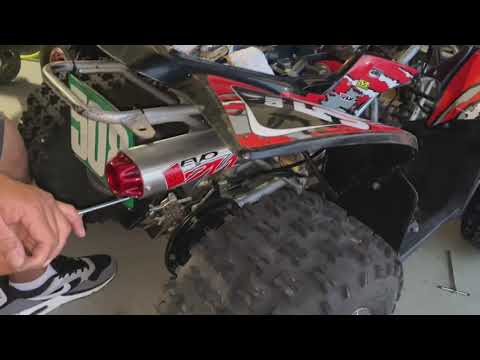 Replacing stock exhaust with Big Gun exhaust on TRX90
