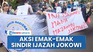 Tenteng Ijazah Roy Suryo, Emak-emak Pendukung Roy Cs Sindir Jokowi: Ini Ijazahku Mana Ijazahmu