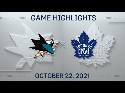 NHL Highlights | Sharks vs. Maple Leafs - Oct. 22, 2021