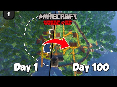 I Made a Huge Village in 100 Days of Hardcore Minecraft