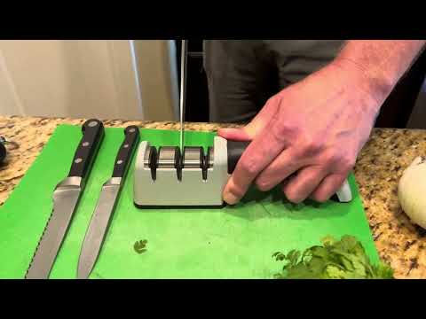 REAL Review of Chef's Choice Manual Knife Sharpener {+ demo}