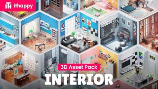 Interior - Low Poly 3D Models Pack video preview