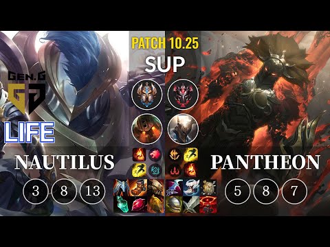 GEN Life Nautilus vs Pantheon Sup - KR Patch 10.25