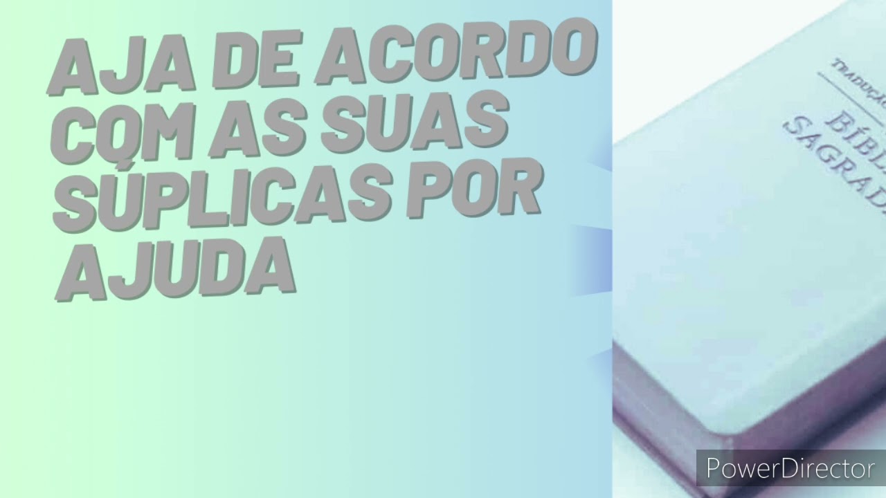 DISCURSO: AJA DE ACORDO COM AS SUAS SÚPLICAS POR AJUDA