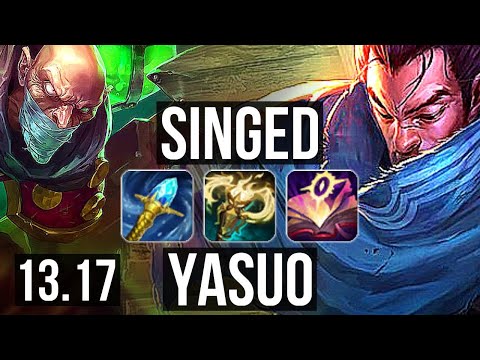 SINGED vs YASUO (TOP) | 4/1/16, 1.8M mastery, 400+ games | KR Diamond | 13.17