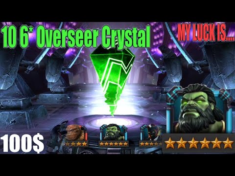 10 6* Overseer Crystal Opening HORRIBLE LUCK? - Marvel contest of Champions