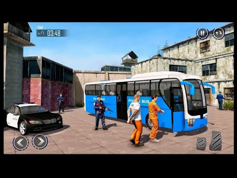 US Police Bus to Transport Prisoners in Offroad bus Driving simulator Game | Android Xaming #3