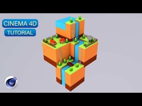 Cinema 4D Tutorial Low Poly Landscape 3D Modeling