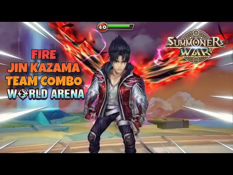 Fire Jin Kazama Team Combo in World Arena - Summoners War