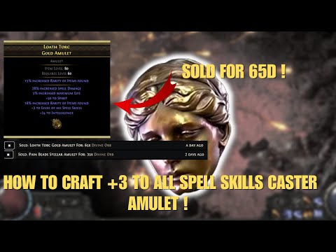 PoE 2 - How to Craft an +3 Caster Amulet | Crafting Guide | 0.4