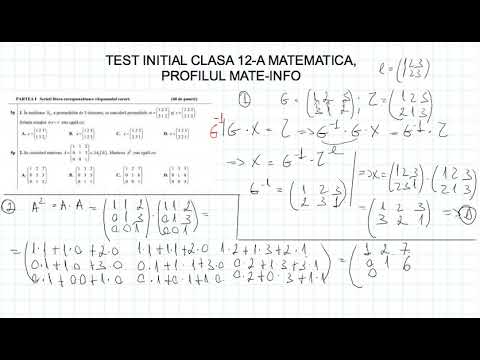 TEST INITIAL CLASA 12 A MATEMATICA   PARTEA I A