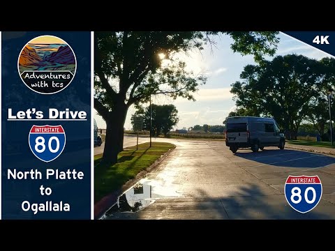 Let’s Drive into the Sunset on West I-80 in Nebraska from North Platte to Ogallala