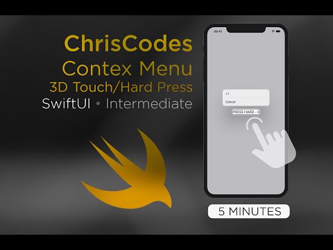 (2020) SwiftUI - Context Menu + 3D Touch - 5 Minutes - Intermediate