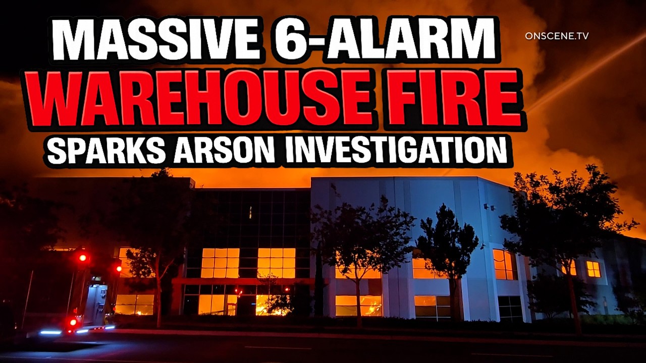 Massive 6-Alarm Warehouse Fire Sparks Arson Investigation