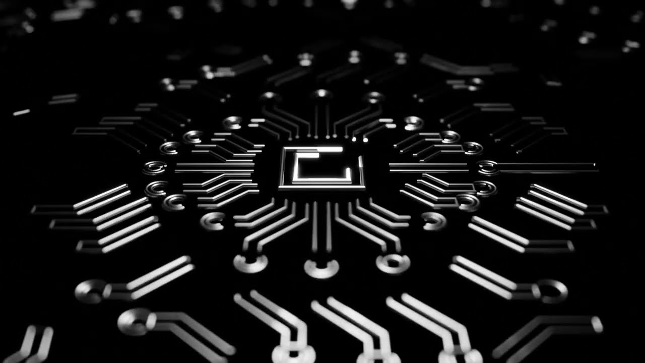VJ LOOP NEON CG Animation of Circuit Board  | Copyright Free | Free stock footage | Video Cinematic